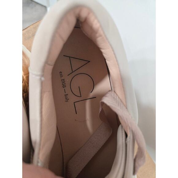 AGL Lace Up Platform Blush Pink Fashion Sneakers size 39 - Picture 3 of 8